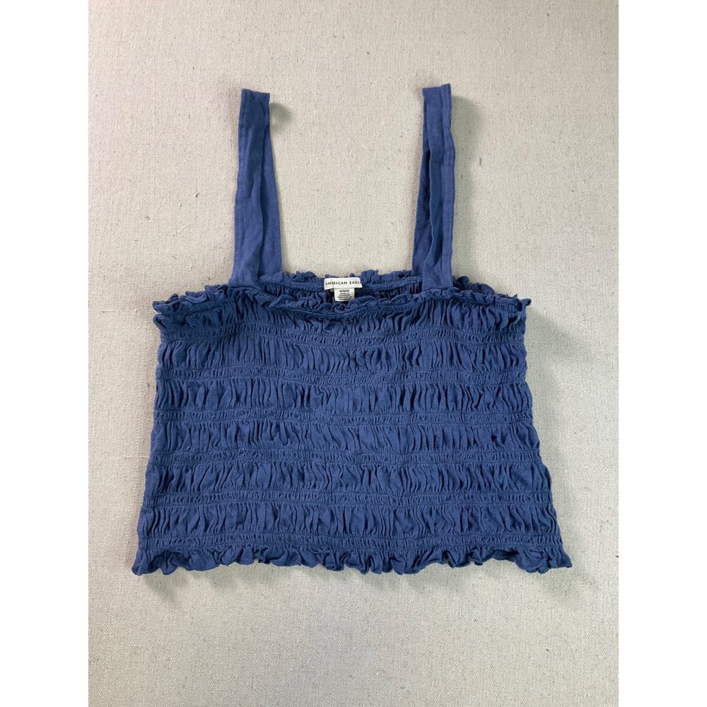 American Eagle Blue Crop Top Size Medium